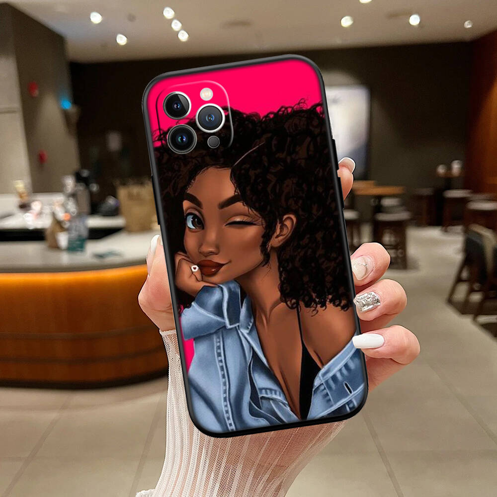 chica Poppin Black Girl Phone Case for Xiaomi Poco C40 C51 C50 C55 C65 C71 C75 C85 F8 F7 F6 F5 F3 F2 X7 X6 X4 X3 M7 M6 M5 M4 M3 M2 Pro