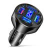 4 Ports USB Car Charger LED Digital Display QC 3.0 66W Fast Charging Car Phone Charger for IPhone 12 13 Huawei Samsung Xiaomi