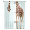 Animal Giraffe Probe Window Treatment Tulle Modern Sheer Curtains for Kitchen Living Room the Bedroom Curtains Decoration