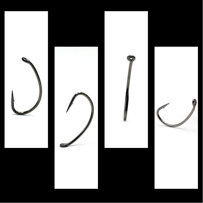 20 шт., карповый крючок, изогнутый хвостовик, средний крючок для ловли карпа, колючая высокоуглеродистая сталь, импортированная из Японии, грубая снасть для карпа