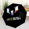 Colorful Messi Logo Design Portable Automatic Umbrella Compact 8-Rib Lightweight Foldable Design All-Season Use Fashion Lovers Birthday/Christmas Gift