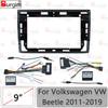 Рамка для автомагнитолы для Volkswagen VW Beetle 2011- 9-дюймовая панель для стереосистемы, жгут проводов, адаптер питания, монтажный комплект Canbus