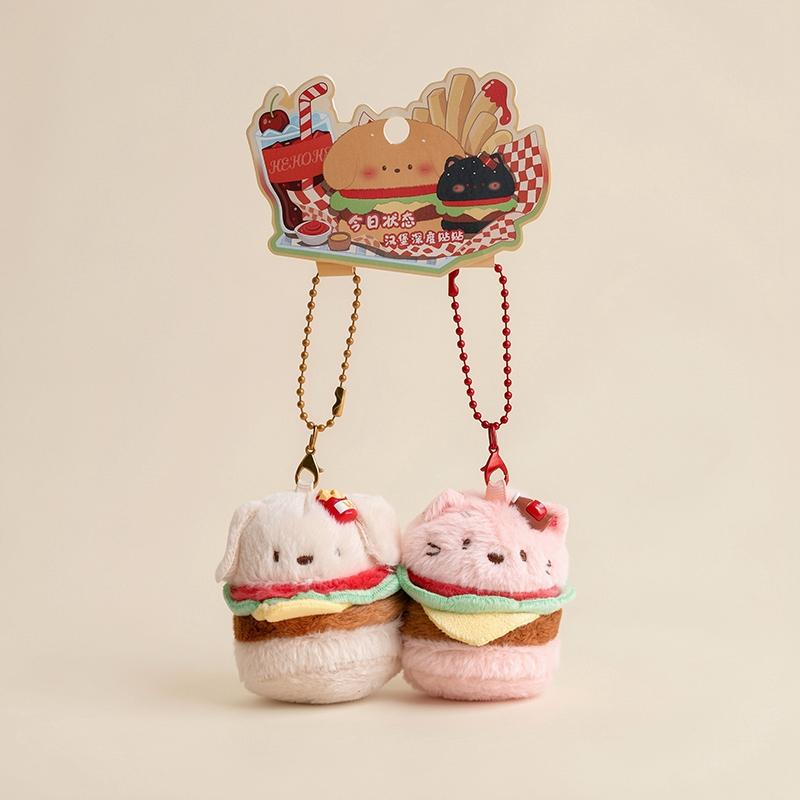 8 см Kawaii Магнитный Плюшевый Брелок-Подвеска Еда Животные Мягкий Хлеб Бургер Сосиска Кукла Брелок для Сумки Снятие Стресса Домашний Декор Подарок Мальчикам Девочкам