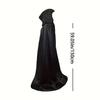Elegant Hooded Cloak for Halloween & Christmas Devil Witch Grim Reaper Costume Cape Unisex Adult & Kids Party Cosplay