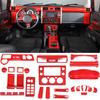 ABS Красный Для Toyota FJ Cruiser 2007-2026 Автомобиль Центральная Консоль Панель Приборов Рулевое Колесо Дверь Декоративная Наклейка Авто Аксессуары