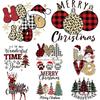 Счастливого Рождества, термонаклейки для одежды, толстовки DIY, патч, нанесенный термопрессом на одежду, деревья, олени