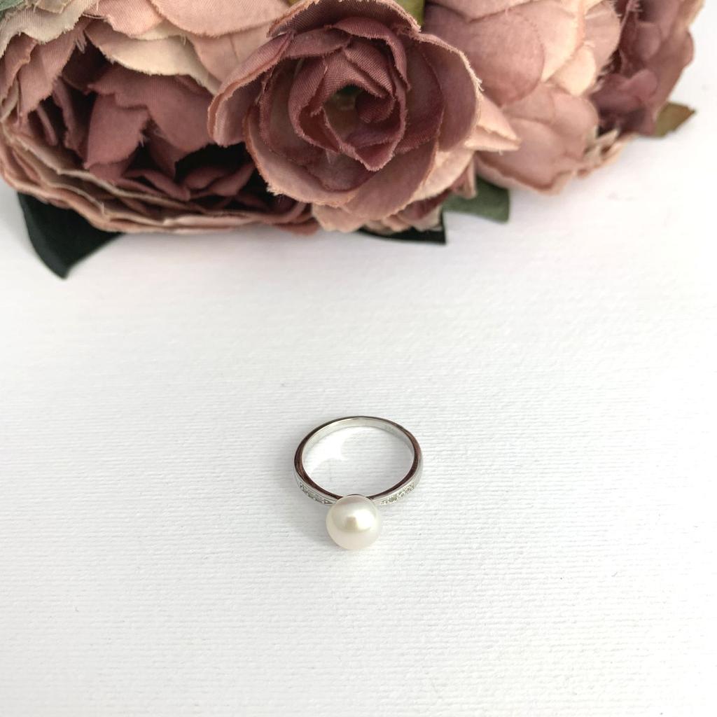 Серебряное кольцо с натуральным жемчугом (2084129)