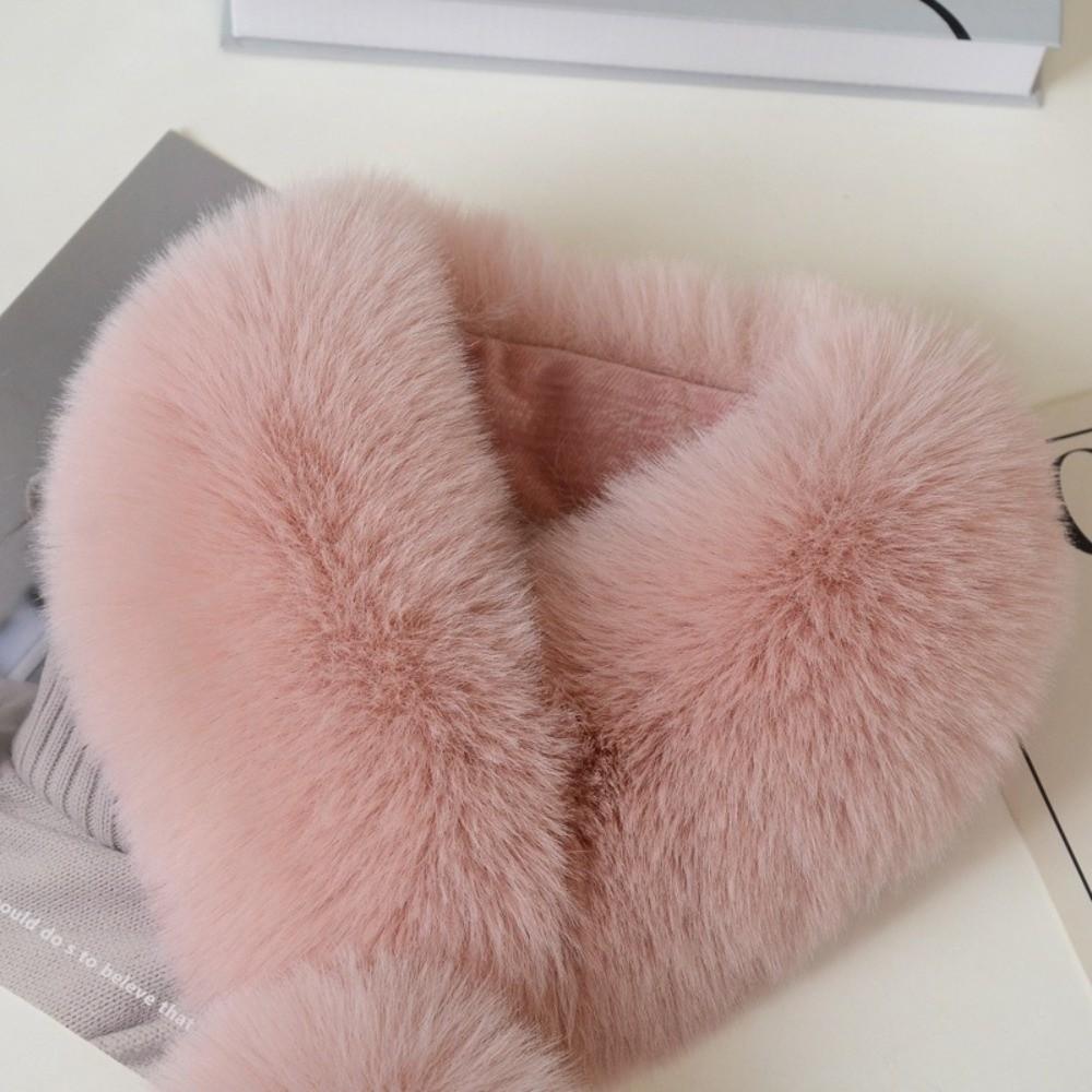 Soft Cross Neck Warmer Thickened Neck Warm and Shawl Casual Neck Collar