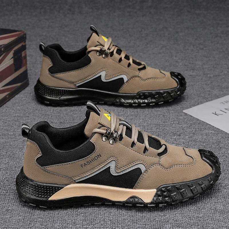 Shoes Men's 2024 New Summer Breathable Mesh Sneakers Men's Forrest Gump Dad Shoes Platform Work Labor Insurance Shoes