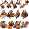 36-Piece Handmade Walnut Cracker Christmas Ornament Set - Ideal for Holiday Gifts & Tree Decoration