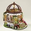 1 комплект DIY Mini Greenhouse Kit со светодиодной подсветкой Мебель для детей и взрослых, ручная работа Деревянный крошечный садовый домик Строительная модель Кукольный домик Украшения