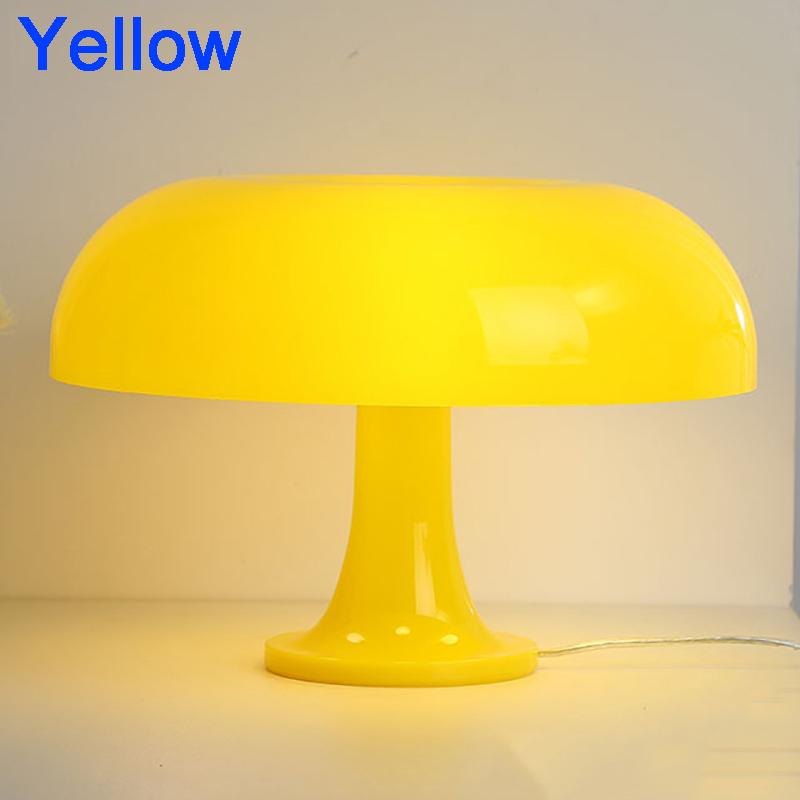 Simple Style Mushroom Table Lamp Ornament Light with 5PCS of E14 LED Tricolored Bulb USB AU EU UK US Plug for Livingroom&Bedside