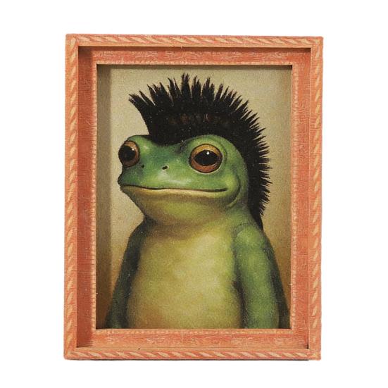 Office Whiteboard Magnet Abstract Frog Refrigerator Magnet, Framed Hairstyle Fridge Decor Home Kitchen Decoration Party Favors Collectible