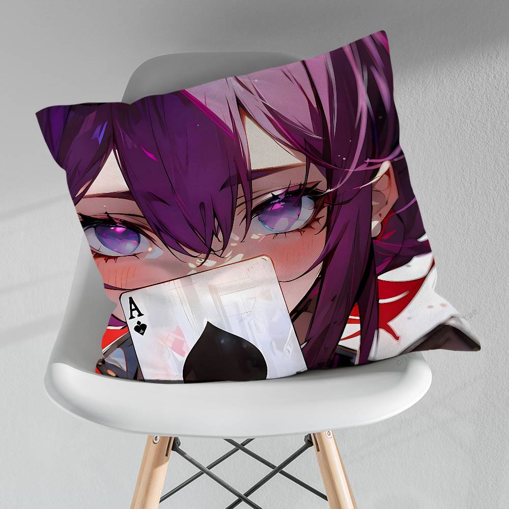 HHonkai Star Rail KKafka Various Sizes Square Pillow Case For Car Home Bedchamber Decor Birthday Gift