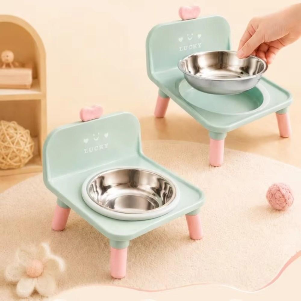 Anti Slip Base Raised Pet Feeder Anti Spill Cat Food Water Bowl Small Dog Feeding Bowl For Cats