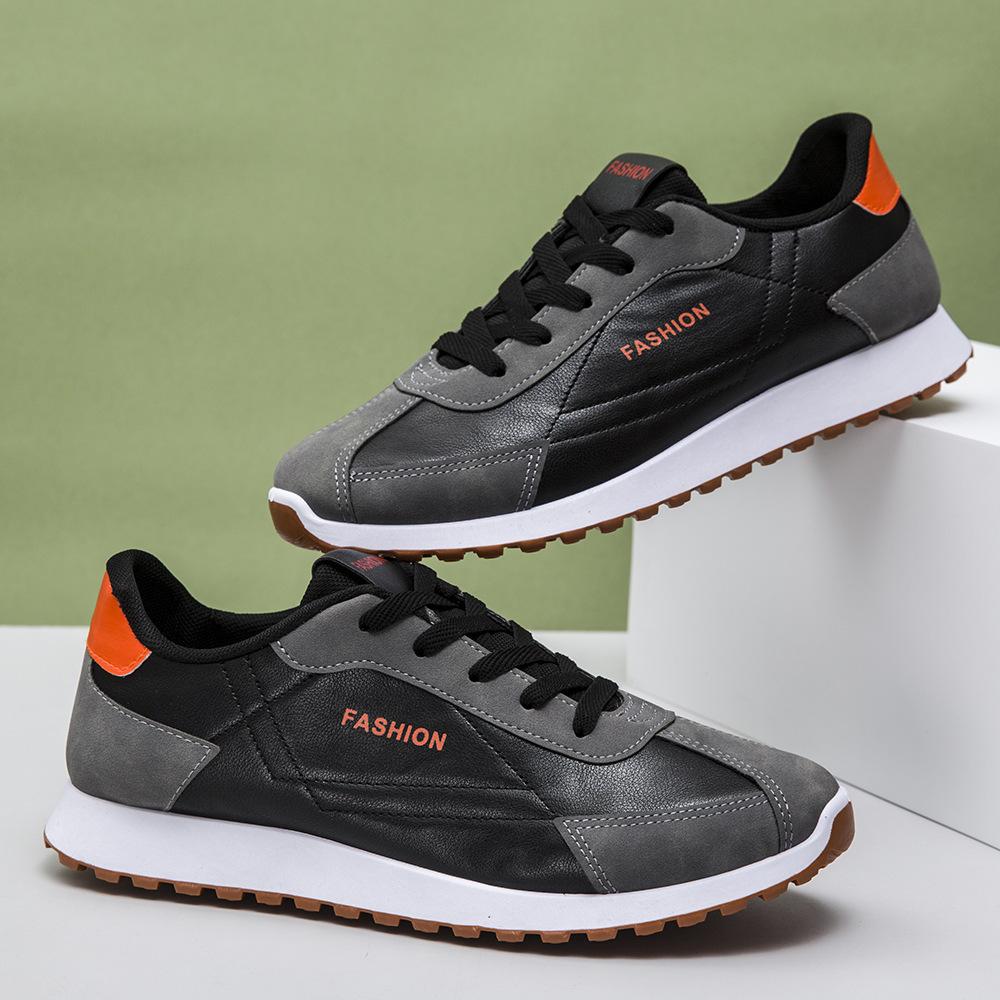 New Breathable Sports Casual Shoes Versatile Forrest Gump Shoes Men's Leather Walking Shoes Dad Shoes Student Shoes