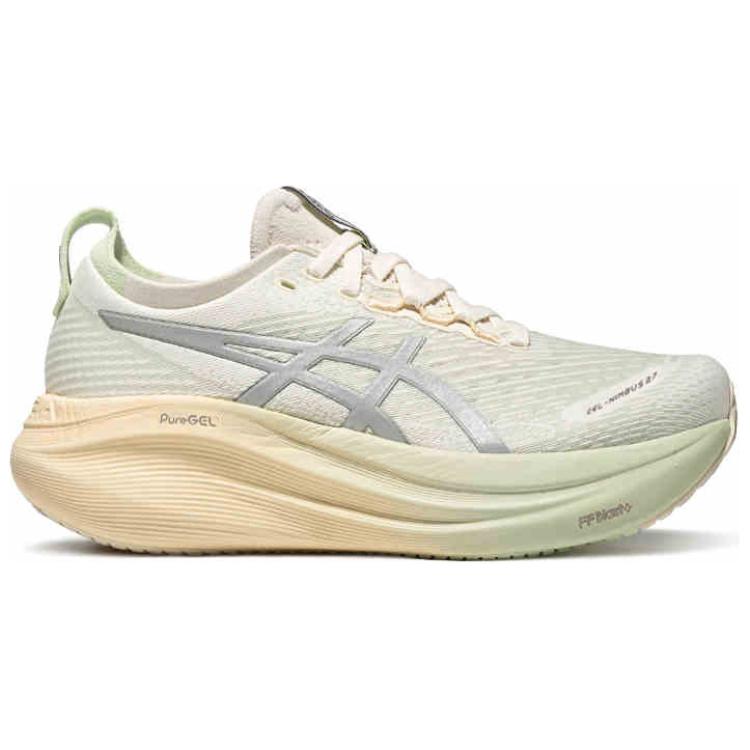 Asics Gel Nimbus 27 Lite Show Cream Silver Green Women Sneakers 1012B874-100