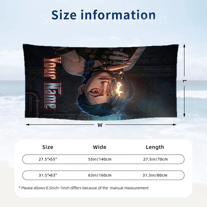 Beach Towel Custom Name Text, Quick Dry Large Towel For Beach HomeArcane