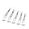 Metal Tool Tackle Swivels Solid Rings Fishing Line Connector Hanging Snap Fishing Pins