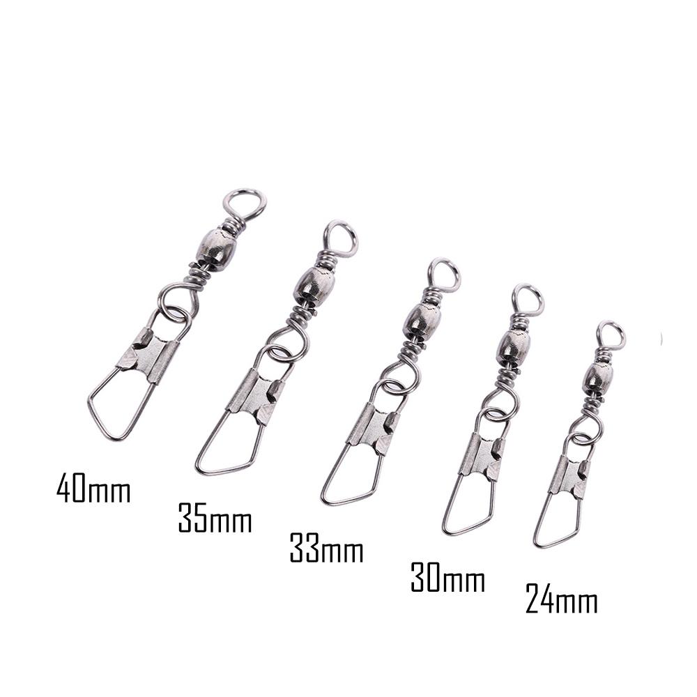 Metal Tool Tackle Swivels Solid Rings Fishing Line Connector Hanging Snap Fishing Pins