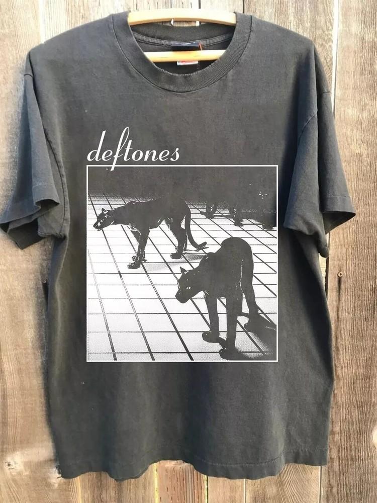 Футболка с принтом группы Deftones Футболка Deftones с графикой Угольный цвет Унисекс Футболка Репринт Унисекс Футболка