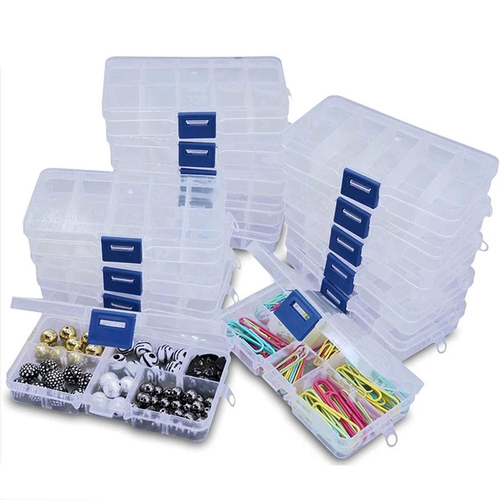 Transparent Detachable Storage Case 10 Compartments Fishing Box Storage Box Fishing Tackle Box