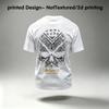 Men’s Breathable Short Sleeve T-Shirt – 2D Fun Creative Day of the Dead Print, Casual Versatile & Comfy Tee for Daily Outings