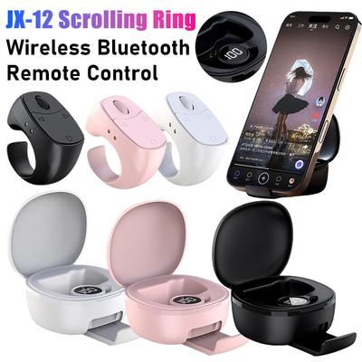 JX-12 Bluetooth Пульт Дистанционного Управления Беспроводной BT5.3 Кнопка Затвора Камеры Многофункциональная Кнопка Селфи для Смартфона Кольцо Прокрутки