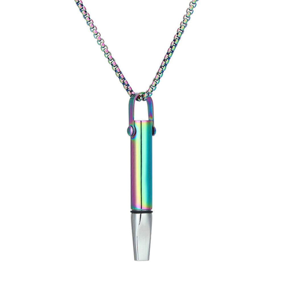 Breathing Resistance Whistle Necklace Stress Relief Necklaces Jewelry Accessories For Women Men Gift