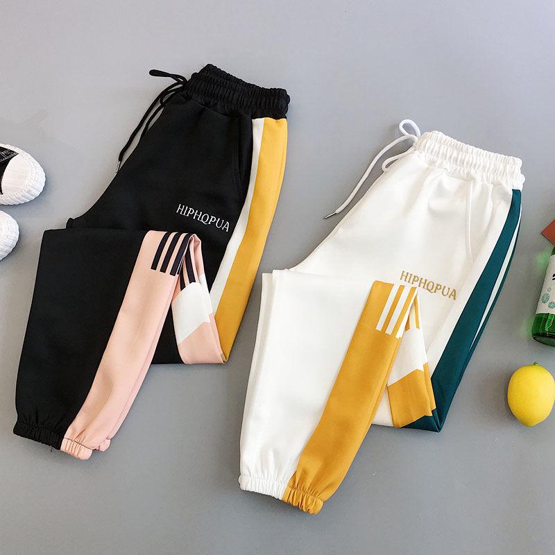 Fashion Women Joggers Casual Loose Side Striped Long Pants Sweatpants Trousers Leggings Sweat Wear