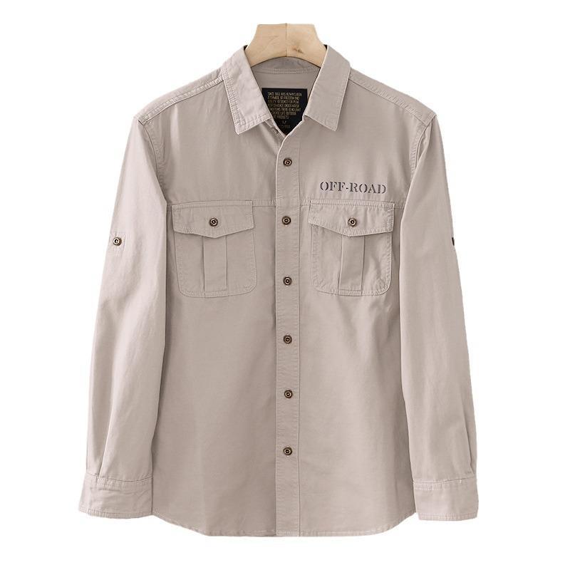 Повседневная рубашка с длинными рукавами в стиле ретро, мужская, весна-осень, тонкая, модная, свободная, с длинными рукавами, мужская куртка