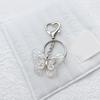 Elegant Butterfly Shaped Keychain Colorful Key Charm Transparent Butterfly Keyring Handbag Decoration for Women Girl