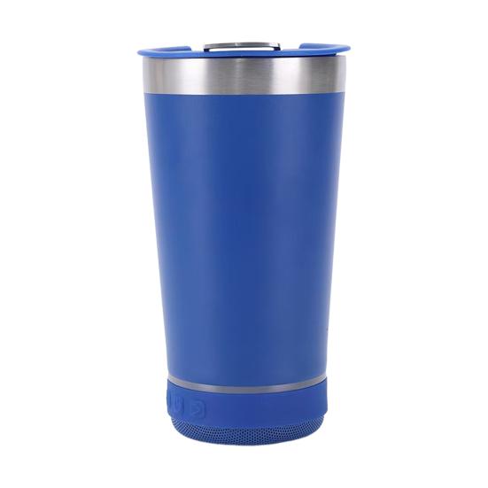 Изолированная кружка из нержавеющей стали с беспроводным динамиком BT, стерео сабвуфером, 500 мл, светодиодная музыкальная кружка, устойчивая к ржавчине, практичный подарок для мужчин и женщин