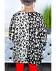 Azura Exchange Черная блузка большого размера с контрастным леопардовым принтом и короткими рукавами