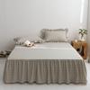 Bed Cover Yarn Dyed Bed Skirt Simple Style Mattress Cover Pure Cotton Bed Linen for Home Cubrecamas (No Pillowcase)