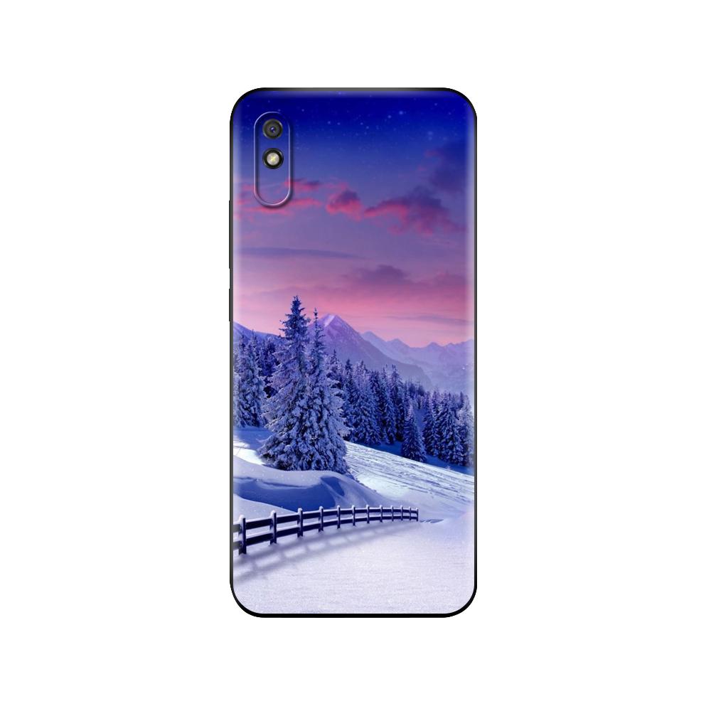 Черный ТПУ чехол для Xiaomi Redmi 7A 8 8A 9 9A 9C Чехол Redmi Note 8T 8 Pro T Note 9 9S 9 Pro Чехол Зимние Снежные Цветы Мода