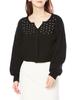Jill by Jill Stuart Women's Mid-Gauge Beaded Cardigan Sweater, Black