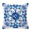 Blue White Porcelain Print Cushions Case Bohemian Style Mandala Geometry Pillows Case Modern Fashion Sofa Chairs Throw Pillows