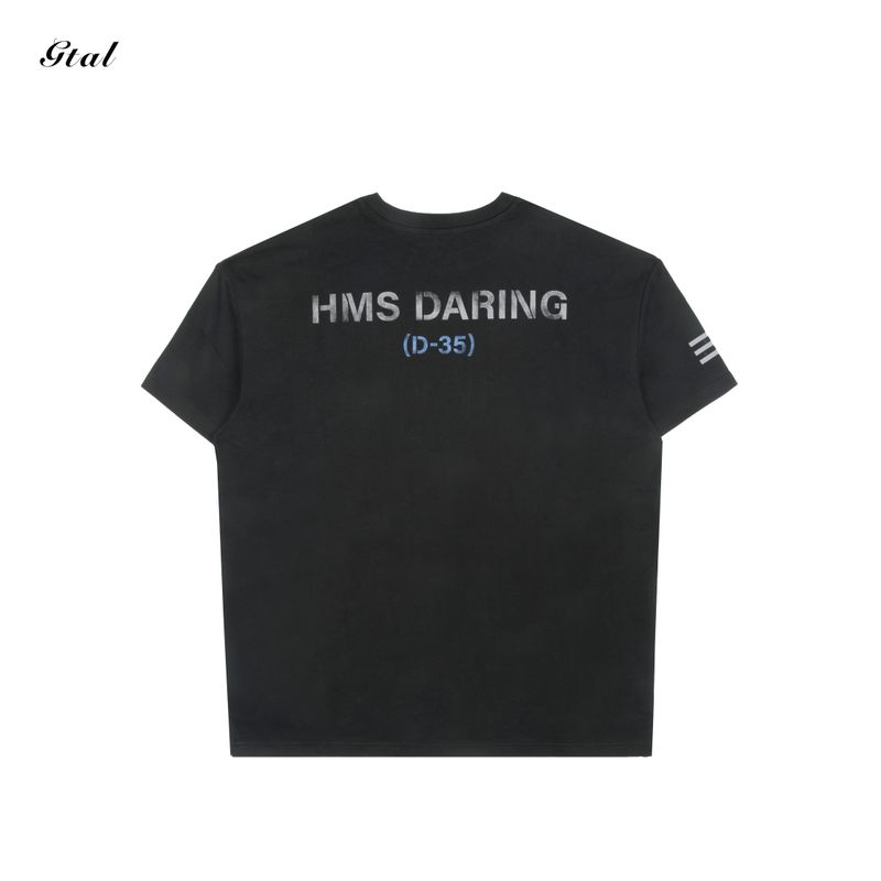 Gtal American Cruiser T-shirt Quick-Drying Cool Feeling Solona Short Sleeve Print round Neck Fitness Sports Stretch Tops