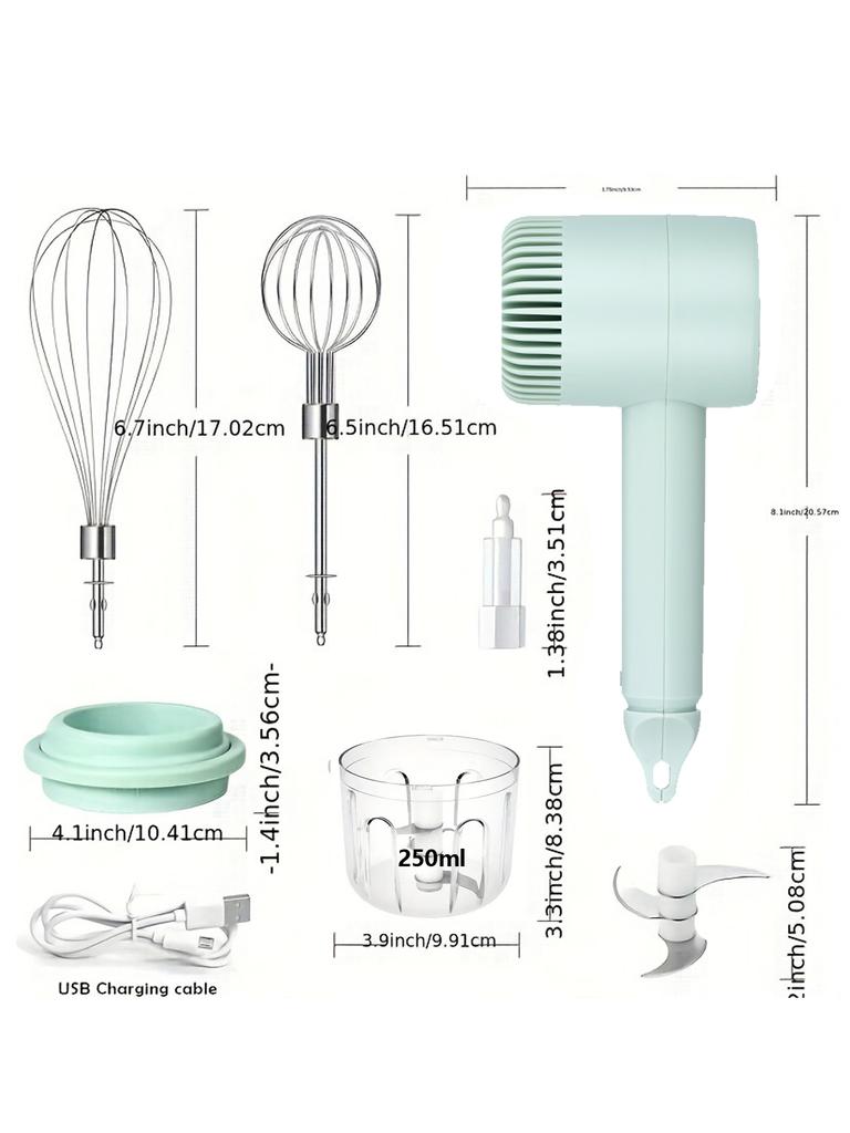 1pc Egg Beater Automatic Cake Baking, USB Rechargeable HandheldEgg Beater For Whizzing, Stirring, And Beating Cream, Electric Ga