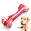 Dog Toys for Aggressive Chewers, Beef Flavor Indestructible Dog Chew Toys for Large/Medium/Small Dogs, Tough Dog Toy, Dog Bones Made with Rubber