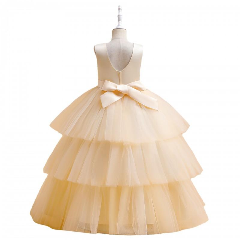 Girls Princess Tulle Cake Dress Kids Pageant Prom Gown 120-170cm