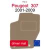 Driver Velour Floor Mat For: Citroen C4 I Coupe, Hatchback (2004-2010)