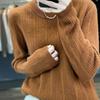 Sweater for Women Autumn Winter Thickened Warm Knitted Stretchy Long Sleeve Oversize Tops