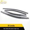 19 Corolla Rain Deflectors with Bright Strips - Trim Modification Accessories