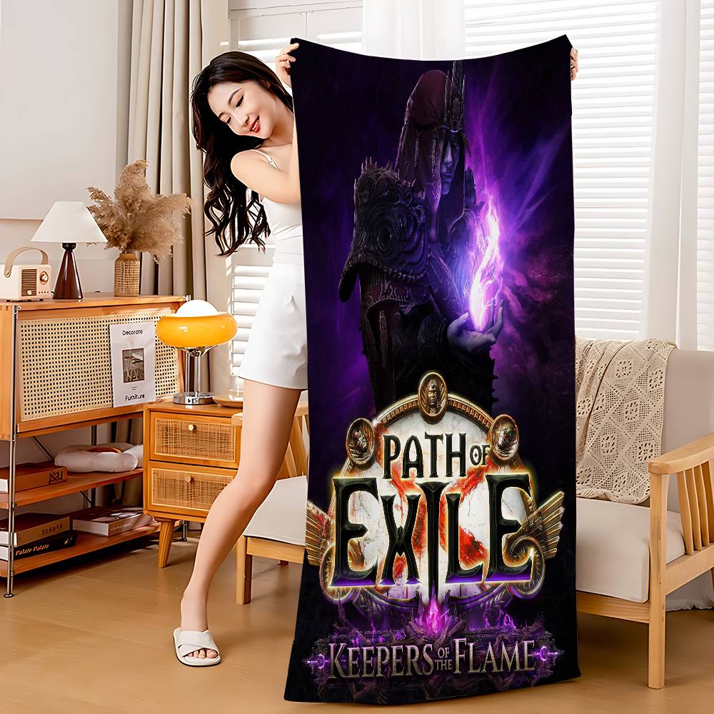 Игровое Полотенце Path Of Exile Пляжное Полотенце Цветные Банные Полотенца Для Девочки Микрофибра Быстросохнущее Без Песка Пляжное Йога Спа Тренажерный Зал Бассейн