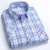 Men Fashion Plaid Short Sleeve Shirt