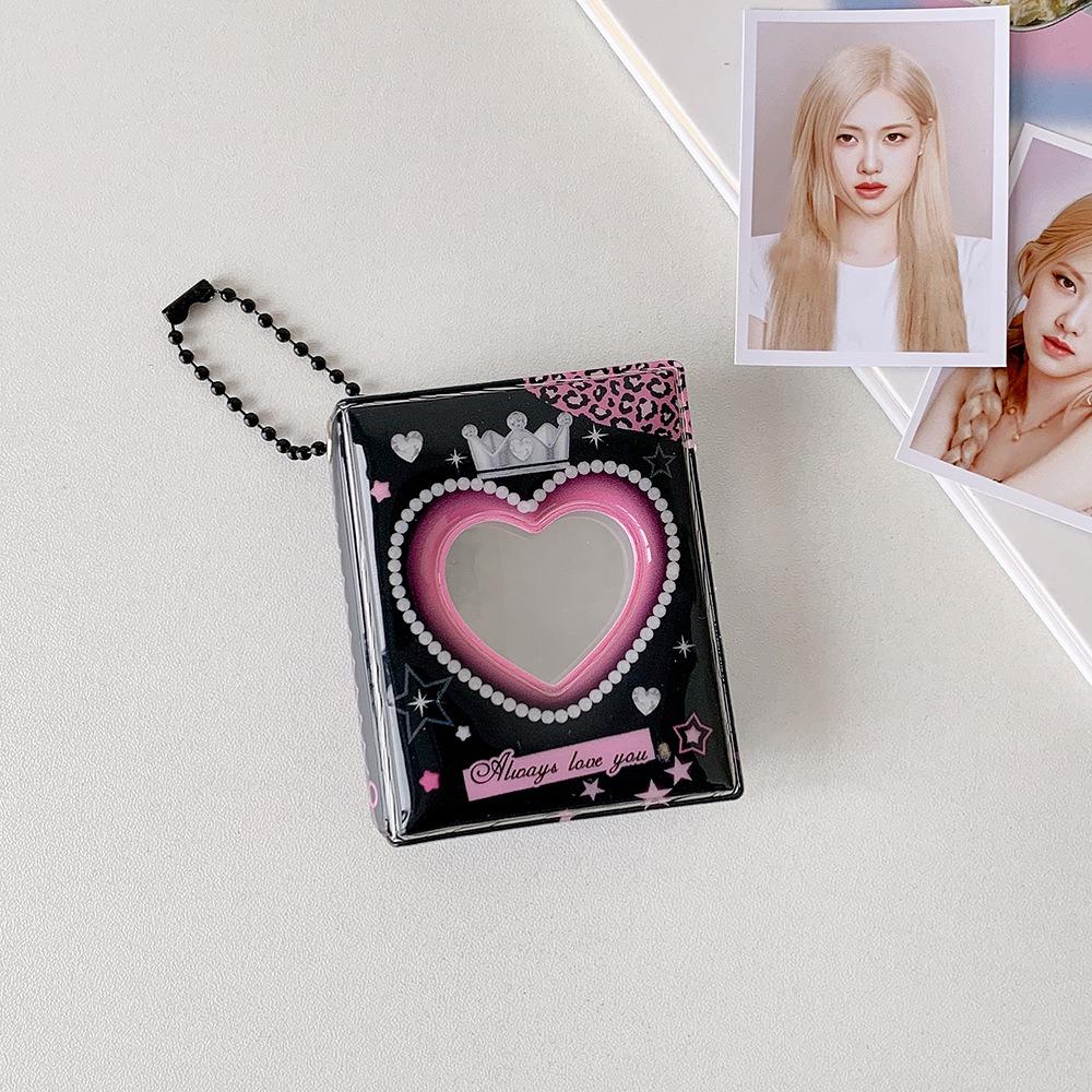 PVC Card Cover Korean Photocard Holder Mini Crown Love Heart Card Protective Case Student Friends