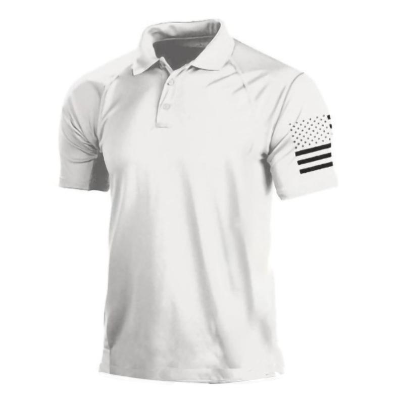 Мужская уличная рубашка-поло с 3D цифровым флагом США и футболкой
