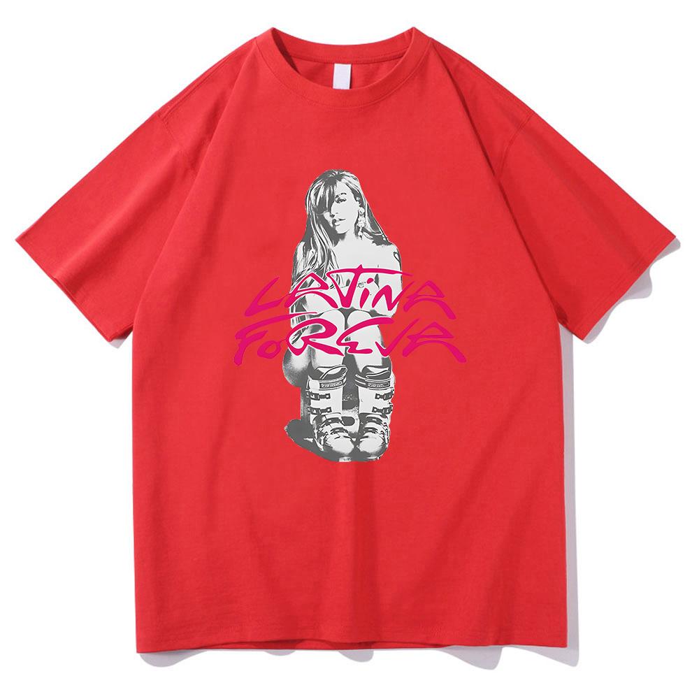 Karol G Latina Foreva Ski Tees Unisex Short Sleeve Tshirt Girl Karol G Merch Music Tshirts Summer Cotton High Quality Tshirts